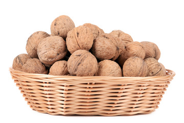 Basket of walnuts.