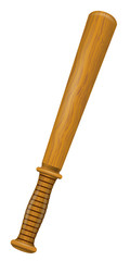 Wooden stick policeman.