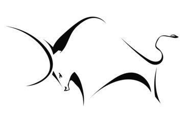 Silhouette black buffalo