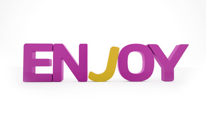 Enjoy word rendered