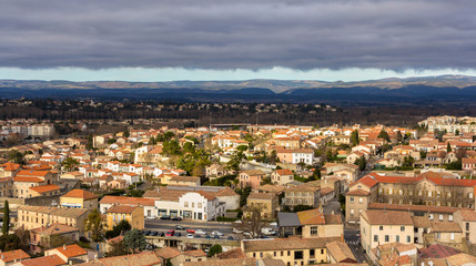 Obraz premium View of Carcassonne from the fortress - Languedoc, France
