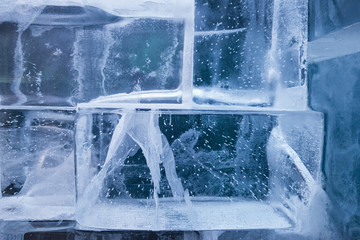 ice blocks wall