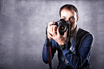 man with camera