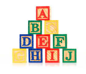 wooden cube alphabet