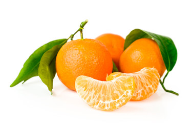 Mandarin isolated on a white