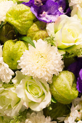 Colorful bouquet from gerbera flowers isolated on white backgrou