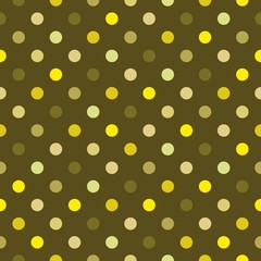 Seamless spring vector green polka dots pattern or background