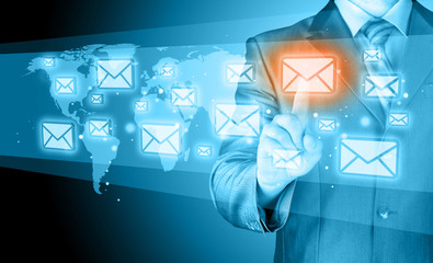 Businessman email concept