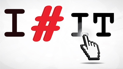 I hashtag it (symbol)