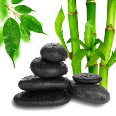 Zen pebbles. Stone spa and healthcare concept.