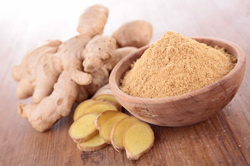 sliced ginger root