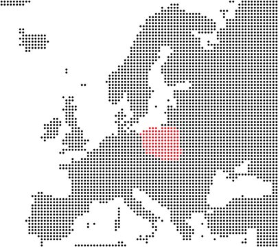Fototapeta Polen - Serie: Pixelkarte Europa