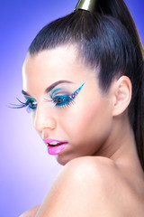 Makeup  Model with extreme makeup