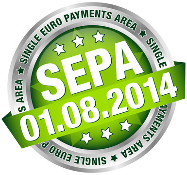 Button Banner "SEPA" August grün/silber