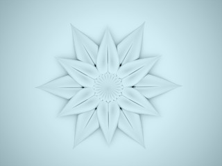 Abstract rendered flower