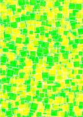 Hintergrund grün gelbe Quadrate