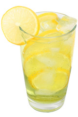 Lemonade with ice cubes