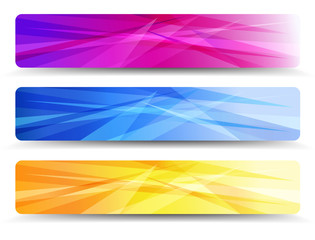 A modern set of vector banners with abstract background