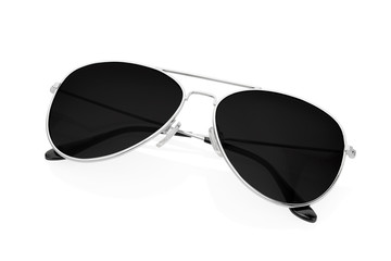 Black sunglasses isolated, clipping path
