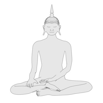 cartoon image of buddha statue