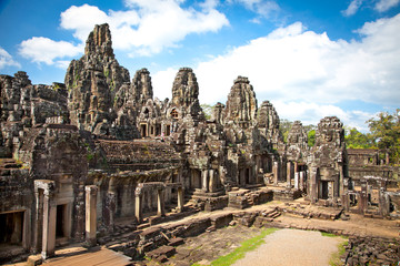Prasat Bayon Temple in Angkor Thom, Cambodia