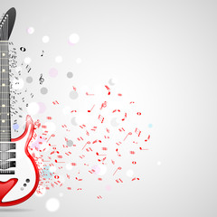 Plakat Music Background with Guitar