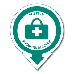 Panneau Poste de premiers secours.