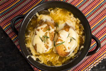 French onion soup with ingredients