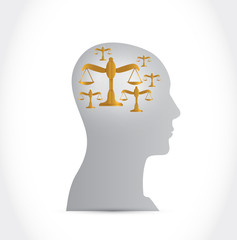 law on my mind concept illustration design