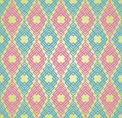 Seamless Colorful Retro Pattern Background