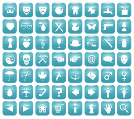 Aqua Downy Icon Set 1