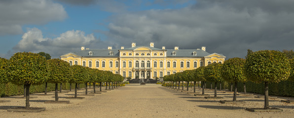 Obraz premium Rundale palace is summer Residence of Duke of Courland, Latvia