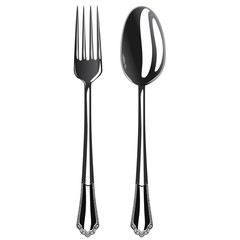 spoon and fork, vector illustration