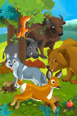 Forest animals - illustration for the children