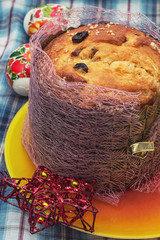 Easter homemade cakes of the dough and the scenery