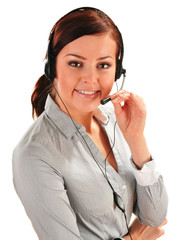 Call center operator. Customer support. Help desk.