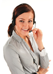 Call center operator. Customer support. Help desk.