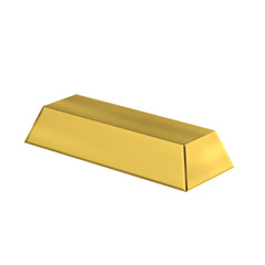 Gold bar isolated on white background