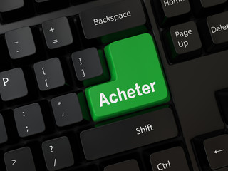 Keyboard with a word acheter