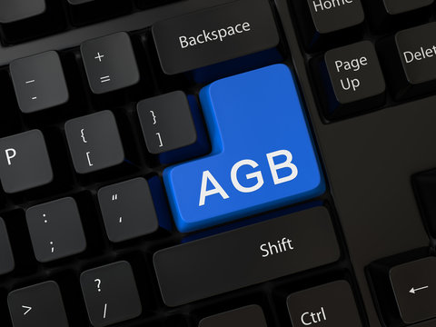 Keyboard with a word AGB