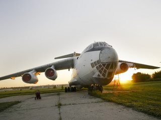 Fototapeta na wymiar Abandoned russian aircraft