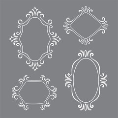Decorative Frame Outlines in Doodle Style
