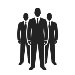 business team leadership concept silhouette icon
