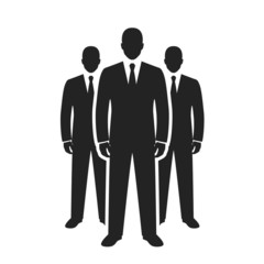 business team leadership concept silhouette icon