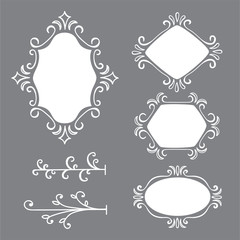 Decorative Frame with White Background in Doodle Style