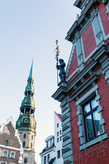 Obraz premium in der historischen Altstadt von Riga