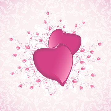 Happy Valentine's Day Floral Background