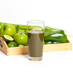 Healthy green vegetables and fruits smoothie