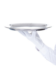 Waiter Carrying Empty Tray