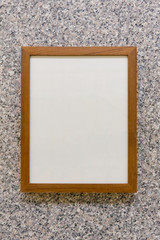 Frame Wooden on marble walls